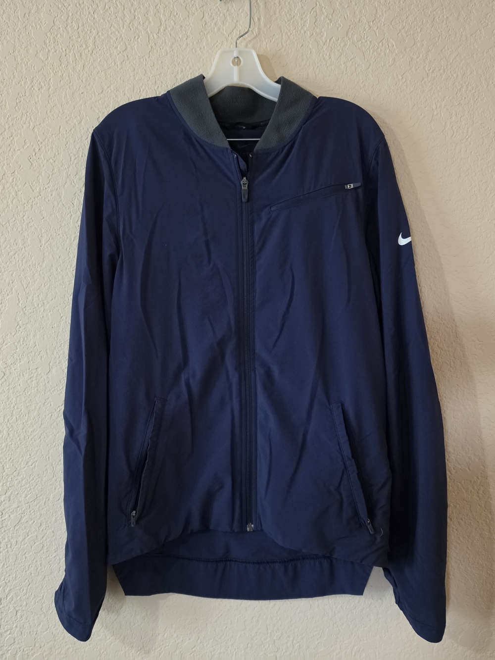 Nike Dri-FIT Basketball Full Zip Jacket Navy Blue Small